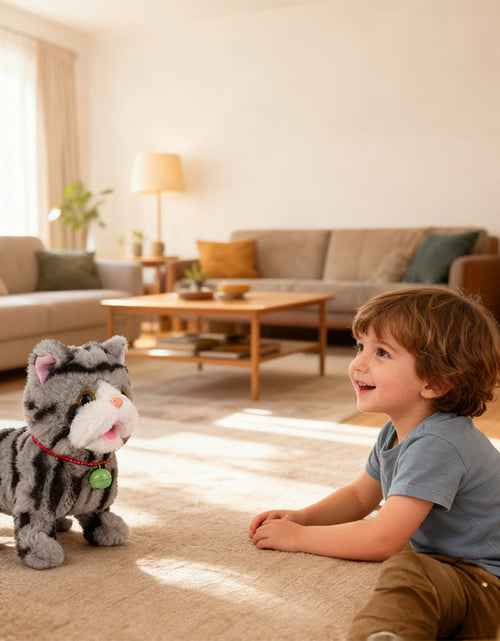 Load image into Gallery viewer, Realistic Electronic Cat Toy with Walking &amp; Barking Actions to Keep Your Pet Active and Entertained.
