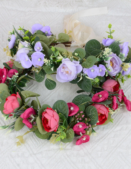 Load image into Gallery viewer, European and American style brides, sweet flower garlands, hair accessories, photography, photography, travel, hairbands, super fairy wedding dresses, dress accessories

