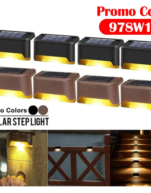 Load image into Gallery viewer, Solar Lights Solar Step Lights Outdoor Waterproof Led Solar Power Garden Light Lamp decoration for Patio Stair Garden Yard Fence
