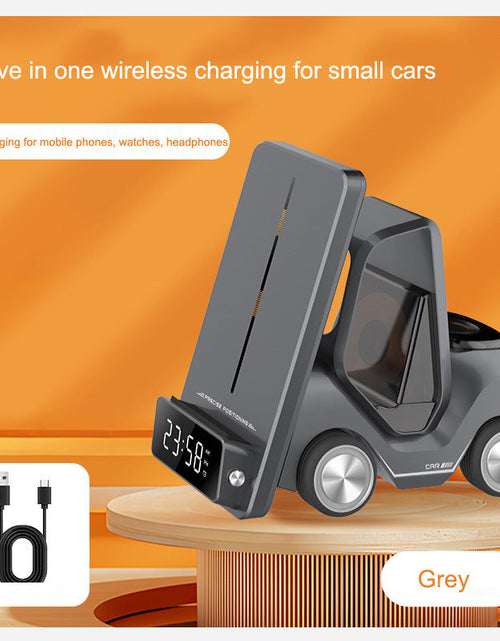 Load image into Gallery viewer, Wireless Chaarger Stand 5 In 1 Alarm Clock For IPhone 15 14 13 12 Pro Max 8 X XS XR iWatch 8 7 6 5 Airpods Fast Charging Station
