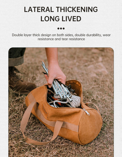 Load image into Gallery viewer, Outdoor Camping Accessories Storage Bag Tent Wind Rope Nail Tool Storage Bag Camping Portable Nail Bag Cylinder Bag

