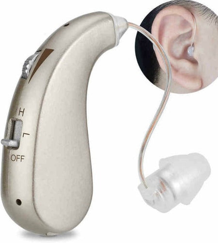 1Pair of Invisible Hearing Aids for Seniors with Sound Amplifier and Assistive Listening Earphones