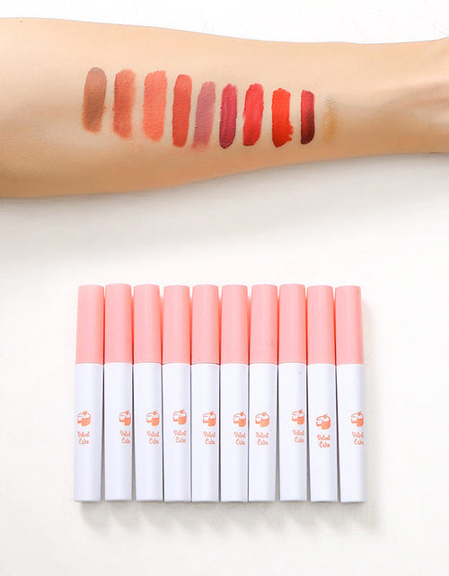 Load image into Gallery viewer, 10 PCS Lana Del Rey Lipstick Matte Non Stick Cup Lip Gloss Smoke Pipe Lip Gloss Set Velvet Liquid Lipstick European Makeup
