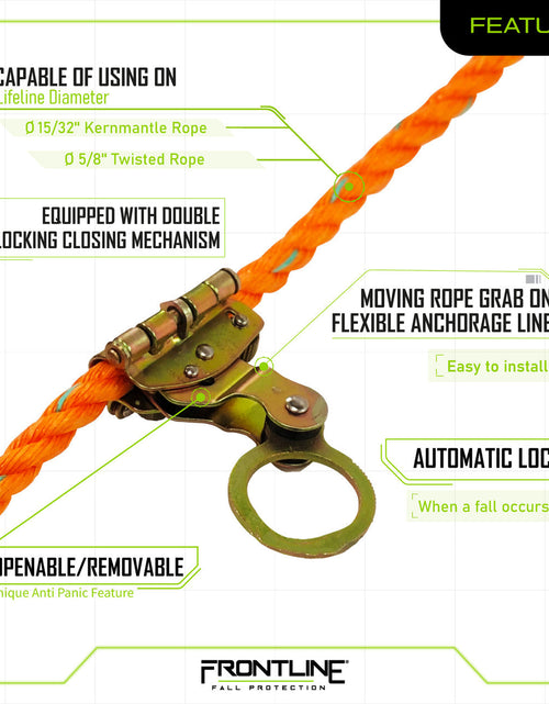 Load image into Gallery viewer, Frontline RGSS58 Self-tracking Rope Grab for 5/8" Lifeline Rope
