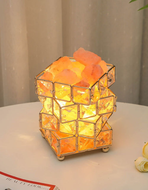 Load image into Gallery viewer, USB Crystal Table Lamp Three Color Dimming Magic Cube Stone Romantic Atmosphere Lights Bedroom Bedside Night Light For Home Room
