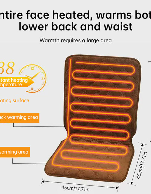 Load image into Gallery viewer, Heated Seat Cushion, 220V Electric Mat, Office Chair Warmer, Smart Timer, Integrated Backrest
