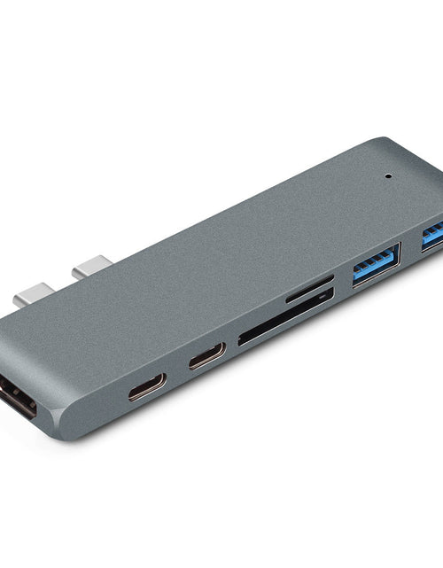 Load image into Gallery viewer, 7-in-1 Dual Type-C to HDMI Dock USB 3.0 Hub Converter
