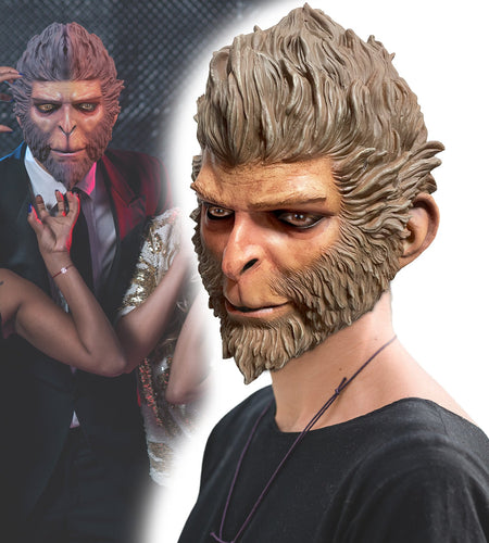 Black Myth: Halloween Wukong New Empty Mask Game Cos Props Peripheral Wukong Mask Funny Monkey Headgear Halloween Gifts