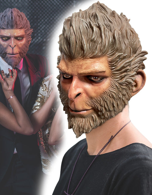 Load image into Gallery viewer, Black Myth: Halloween Wukong New Empty Mask Game Cos Props Peripheral Wukong Mask Funny Monkey Headgear Halloween Gifts
