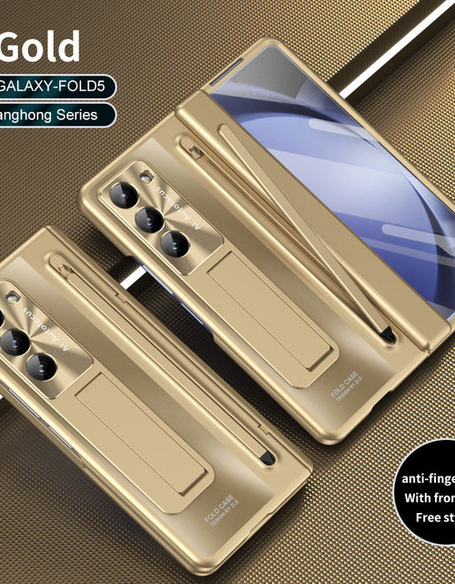 Load image into Gallery viewer, Suitable for Samsung Galaxy Z Fold6 mobile phone case shell film integrated bracket with stylus Z Fold5 anti-fall
