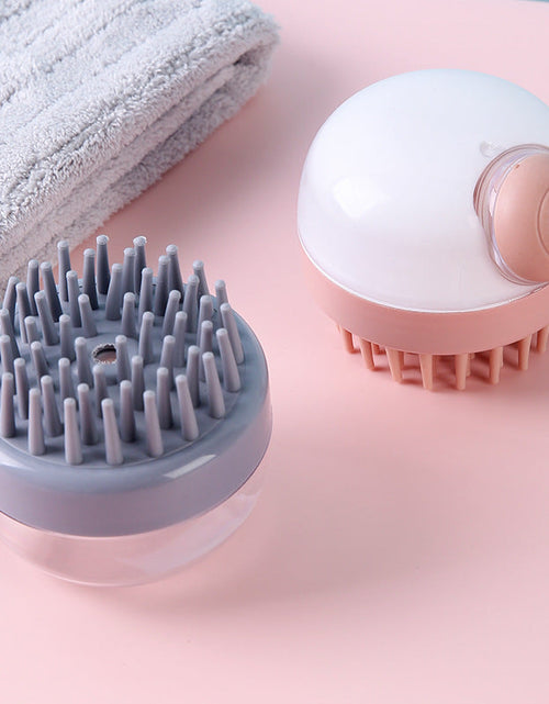 Load image into Gallery viewer, Hair Wash Comb Clear Brush Fluid Press Scalp Massage Bath Cleaning Shower Brush Home Shampoo Scrubber

