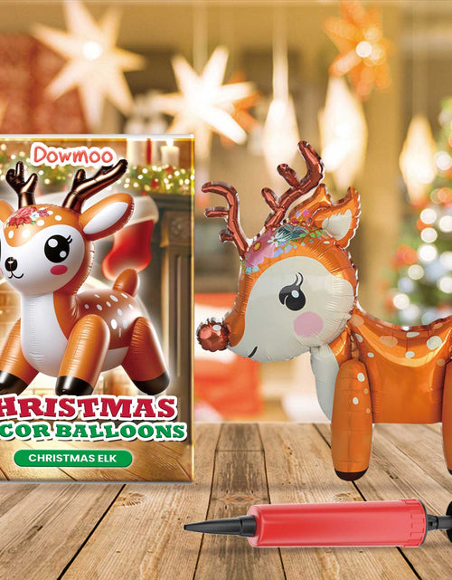 Load image into Gallery viewer, Christmas Balloons Balloon Standing Santa Claus Reindeer Christmas Tree Event Atmosphere Arrangement
