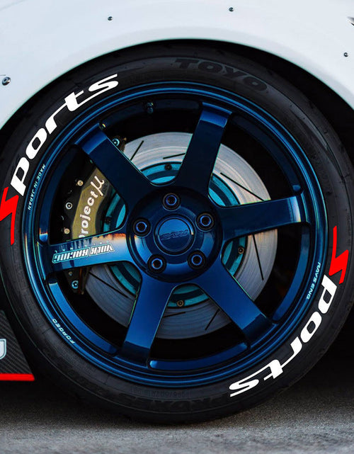 Load image into Gallery viewer, SPORTS series car tire letter sticker DIY sticker personalized modification sticker 3D three-dimensional all-in-ode tire sticker
