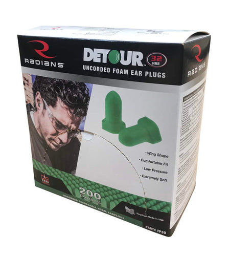 Detour Winged Foam Plug 32 Uncorded - 200/pair