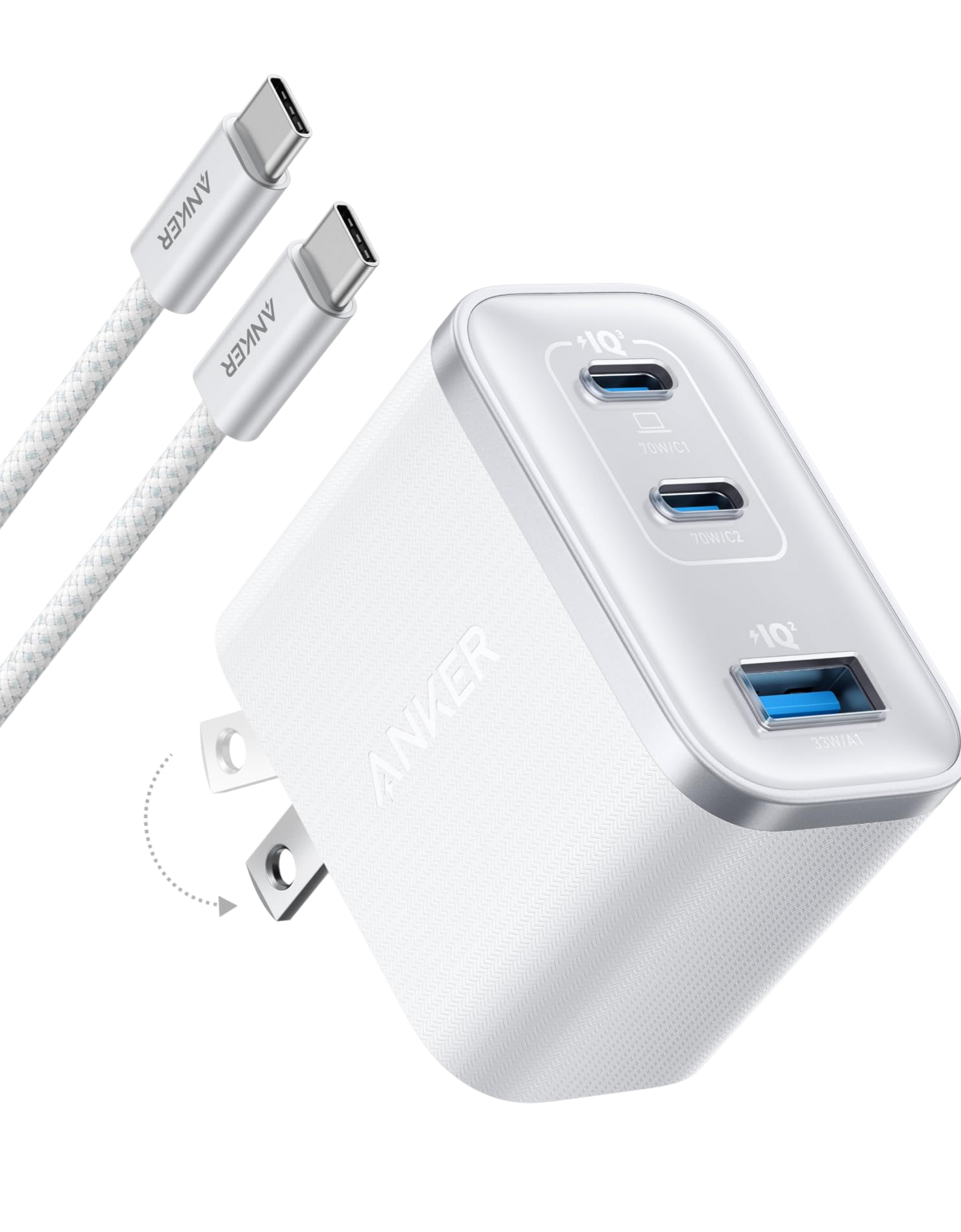 Anker Nano Charger (70W, 3 Ports)