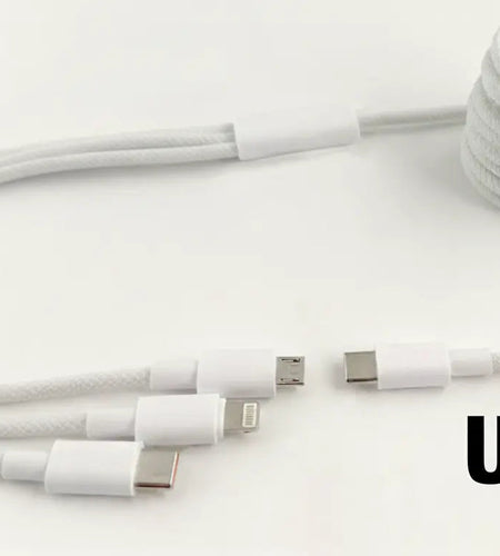 3-in-1 Braided USB Charging Cable | Lightning • Micro-USB • USB-C