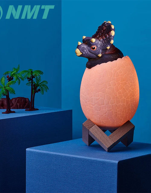 Load image into Gallery viewer, Dinosaur LED Night Light 16 Colors 3D Printed Touch Sensor Triceratops Egg Bedside Lamp Remote Control Toy Rechargeable Light
