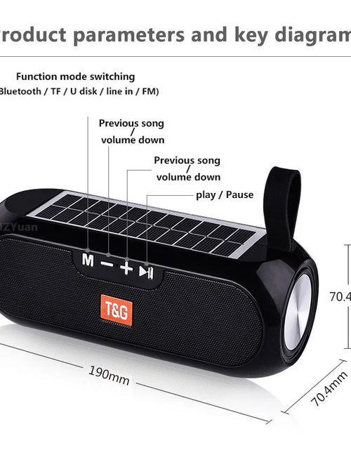 Load image into Gallery viewer, Solar charging Bluetooth Speaker
