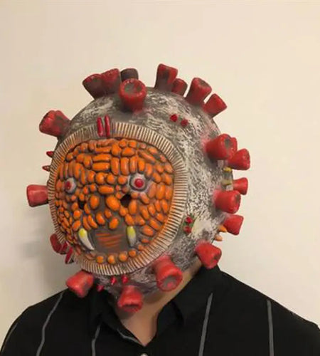 34*32cm Virus Mask Scary Props Halloween Party Props Adult Horror Ghost Helmet Latex Mask Fancy Ball Halloween Masks Carnival