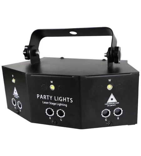 9-eye RGB Disco Dj Lamp DMX Remote Control  Strobe Stage Light Halloween Christmas Bar Party  Led Laser Projector Home Decor
