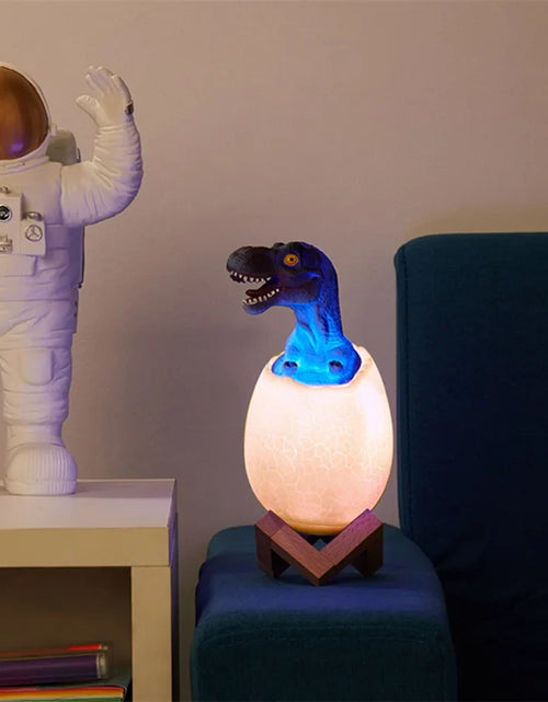 Load image into Gallery viewer, 3D Printed Touch Sensor LED Night Light 16 Colors Dinosaur Egg Bedside Lamp Remote Control 4 Modes Toy Rechargeable Table Lamp
