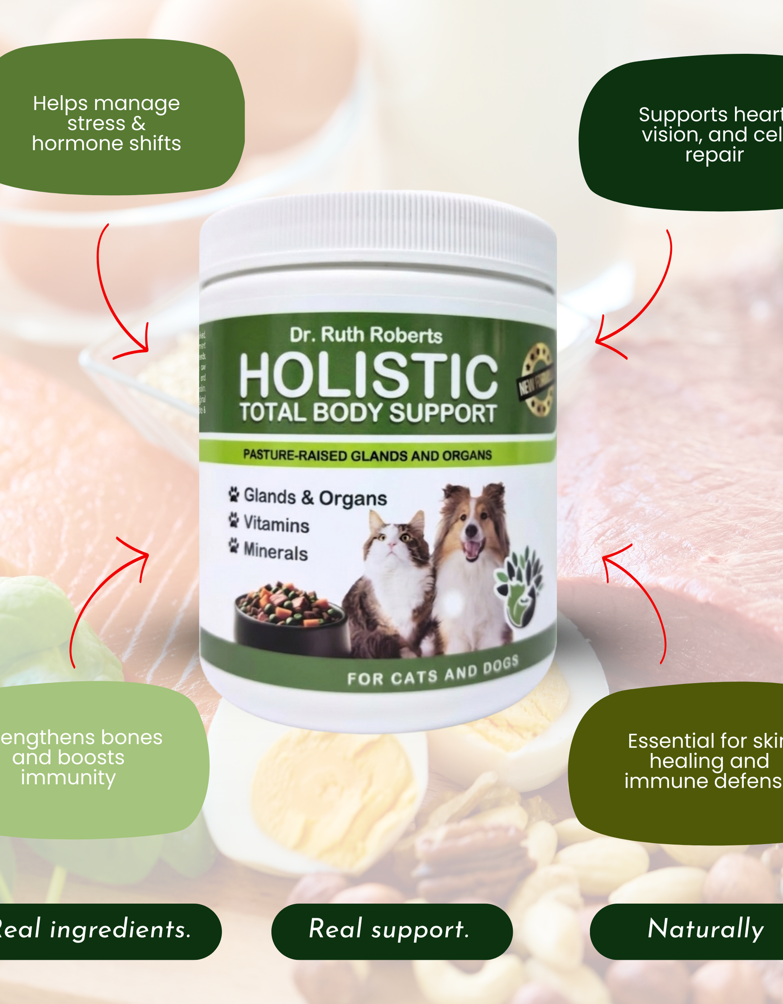 Holistic Total Body Support – Multivitamin & Glandular Support for Dogs and Cats