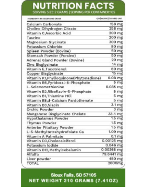 Load image into Gallery viewer, Holistic Total Body Support – Multivitamin &amp; Glandular Support for Dogs and Cats
