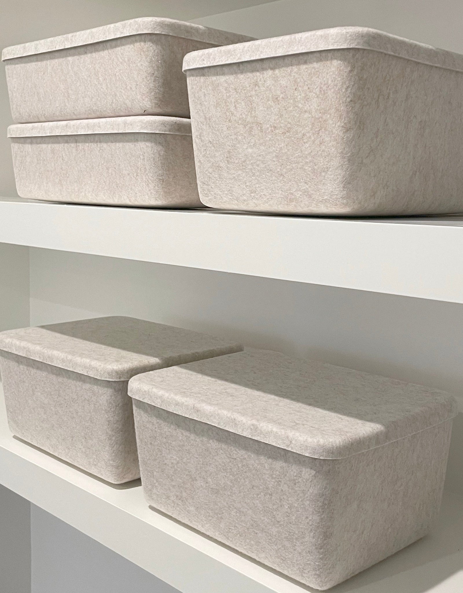 The Sculpted Bin - Wide with Lid