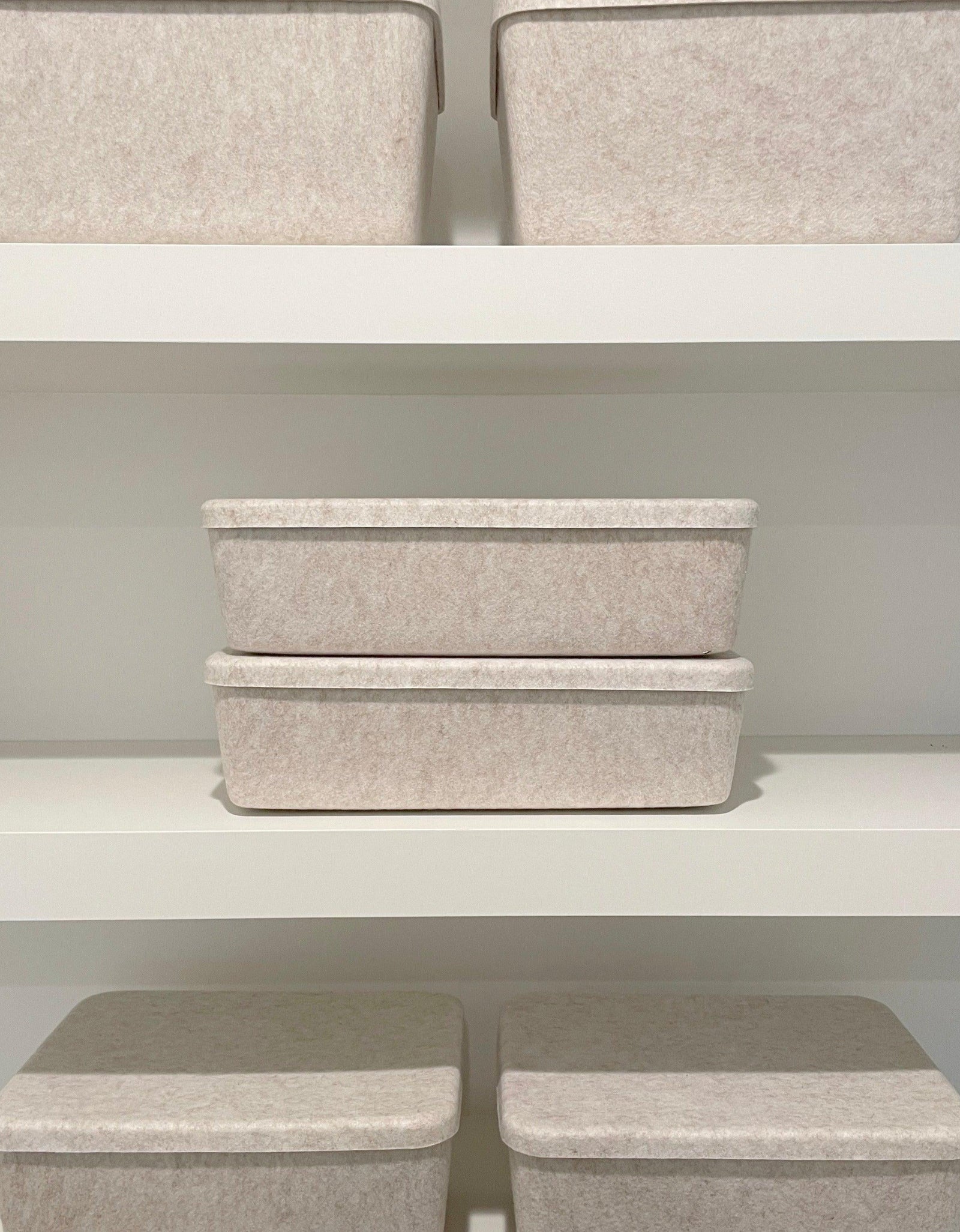 The Sculpted Bin - Long with Lid