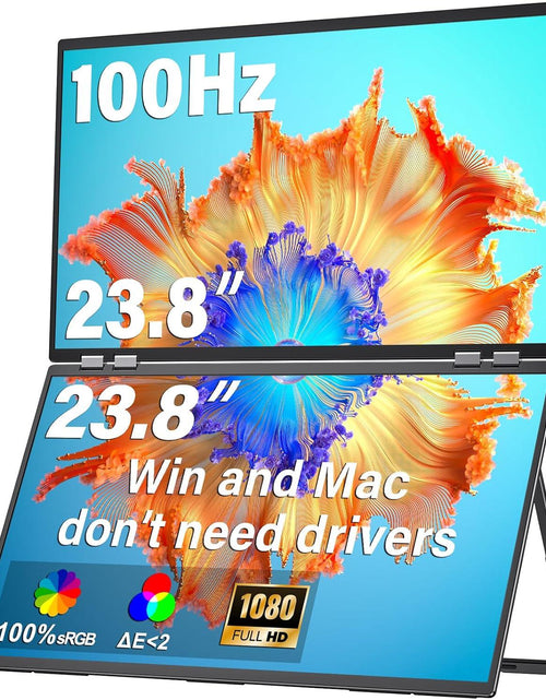 Load image into Gallery viewer, InnoView Foldable 23.8" Dual Monitor-INVPM609

