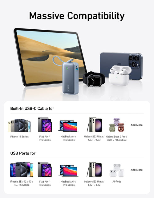 Load image into Gallery viewer, Anker Nano Power Bank (30W, Built-In USB-C Cable)
