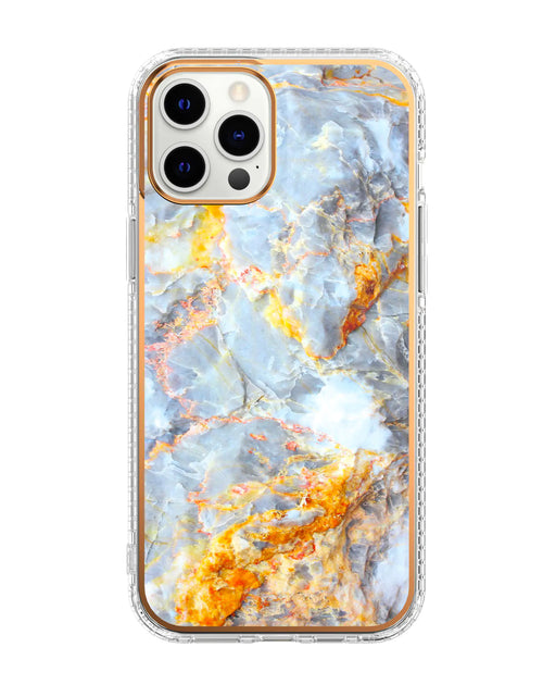 Load image into Gallery viewer, Mosaic Marble Pattern Floral Transparent Phone Case
