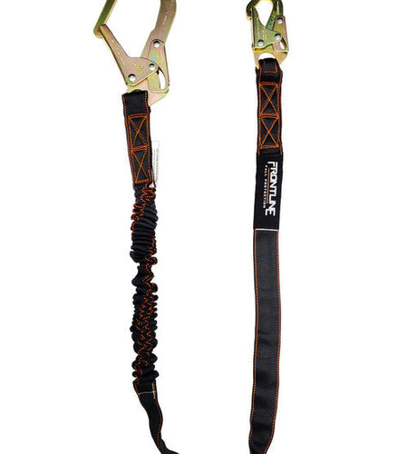 Frontline LIS61R Combat 6' Single Leg Rebar Hook End Lanyard with Internal Shock Absorber