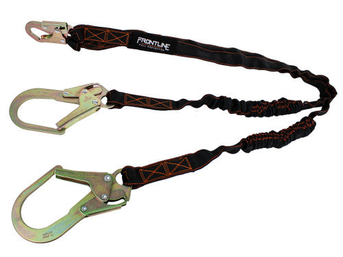 Load image into Gallery viewer, Frontline LIS62R Combat Twin Leg 6' Rebar Hook Lanyard with Internal Shock Absorber
