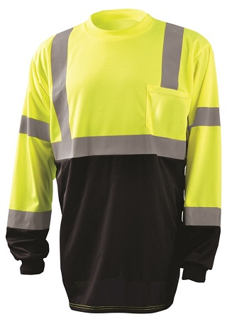 Load image into Gallery viewer, Black Bottom Wicking Birdseye Long Sleeve Shirt
