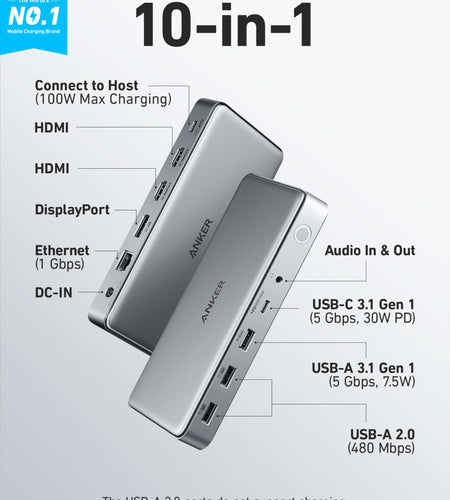 Anker 563 USB-C Docking Station (10-in-1)