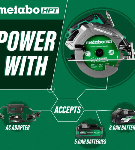 Metabo HPT C3607DBM 36V MultiVolt™ 7-1/4" Circular Saw w/ Torque Boost Technology (Tool Body Only)