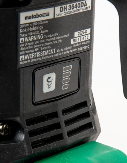 Load image into Gallery viewer, Metabo HPT DH3640DAQ2M 36V MultiVolt™ Brushless Cordless 1-9/16" SDS Max Rotary Hammer (Tool Body Only)
