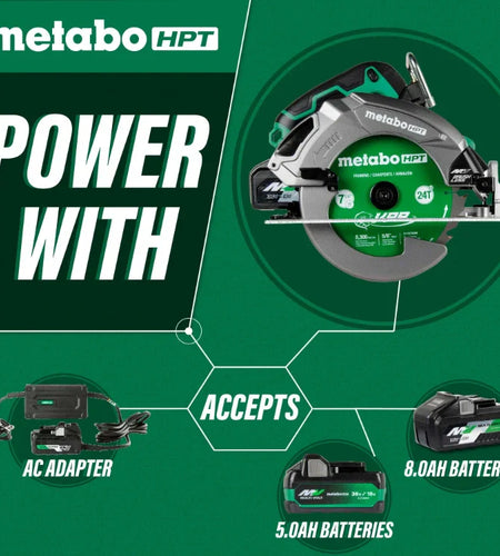 Metabo HPT C3607DBQ4M 36V MultiVolt™ "The Stud" 7-1/4" Circular Saw w/ Torque Boost Technology (Tool Body Only)