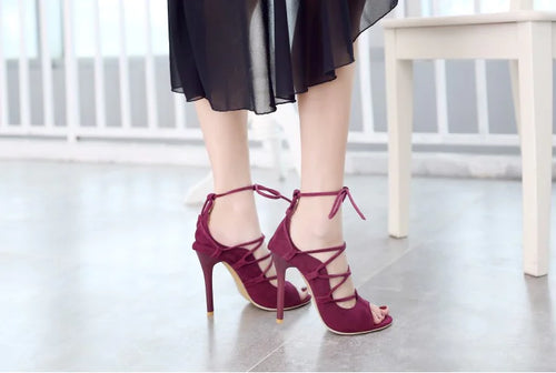 Load image into Gallery viewer, Roman High Heel Peep Toe Sandals
