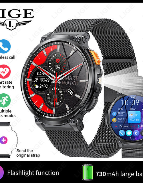 Load image into Gallery viewer, K66 Outdoor Sports with Flashlight Smart Watch for Men
