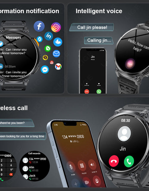 Load image into Gallery viewer, K66 Outdoor Sports with Flashlight Smart Watch for Men
