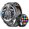 Black Asymmetric Three-Buckle Steel Strap + Black Silicone Strap