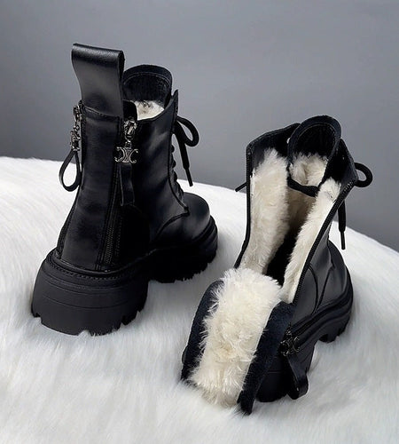 Fur Integrated Thick Bottom Winter Boots