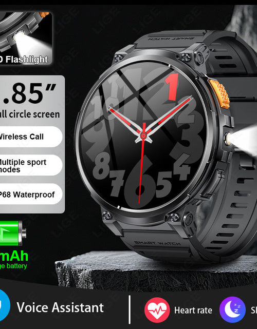 Load image into Gallery viewer, K66 Outdoor Sports with Flashlight Smart Watch for Men

