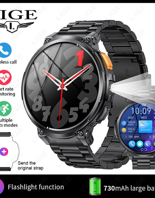 Load image into Gallery viewer, K66 Outdoor Sports with Flashlight Smart Watch for Men

