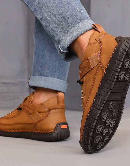 Load image into Gallery viewer, Women’s Color Matching Leather Boots
