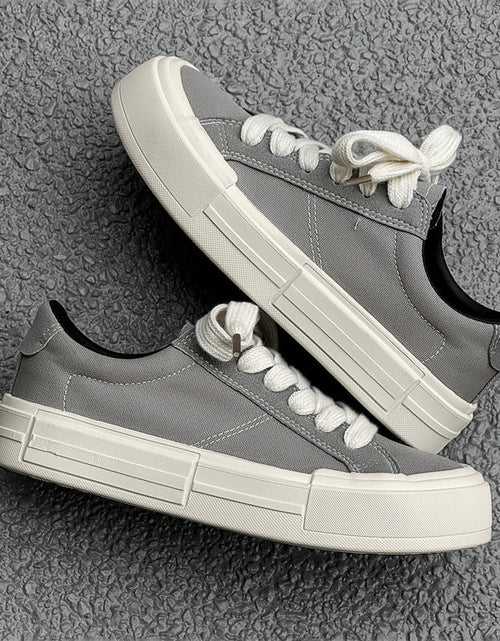 Load image into Gallery viewer, Women’s Canvas Platform Skate Shoes — Casual &amp; Sporty Lifted Sneakers
