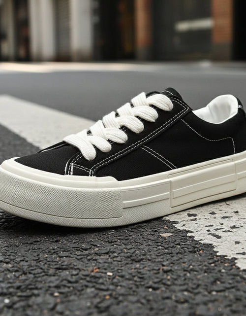Load image into Gallery viewer, Women’s Canvas Platform Skate Shoes — Casual &amp; Sporty Lifted Sneakers
