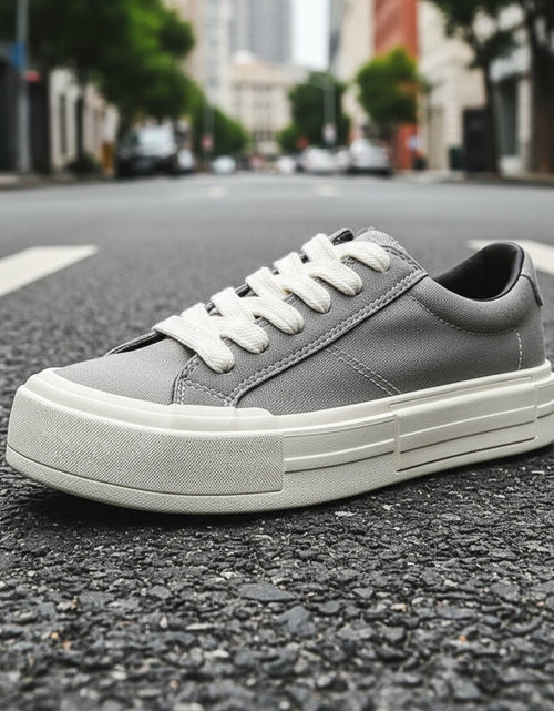 Load image into Gallery viewer, Women’s Canvas Platform Skate Shoes — Casual &amp; Sporty Lifted Sneakers
